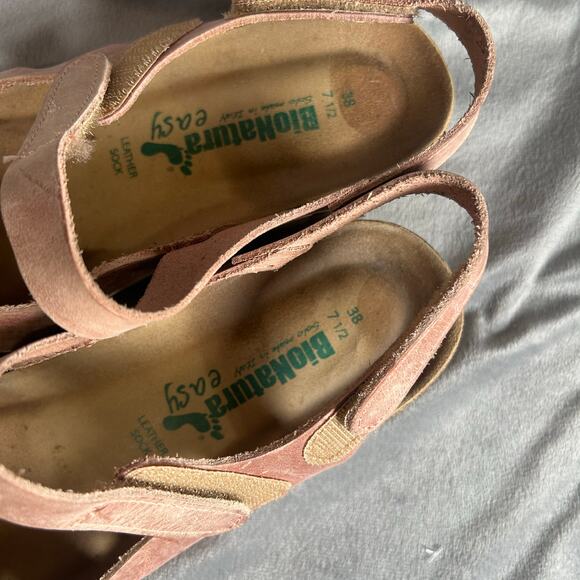 BioNatura women's Shoes Ballerina clog leather wedge low strap 38 - Picture 8 of 8